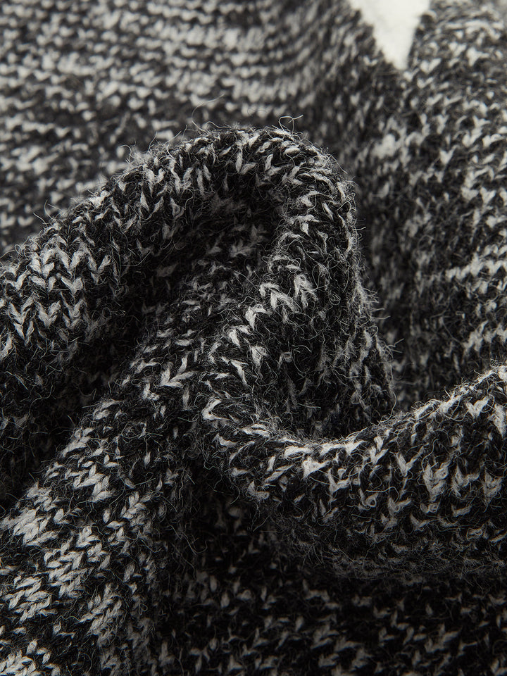 Two-Tone Reversible V-Neck Knit Vest