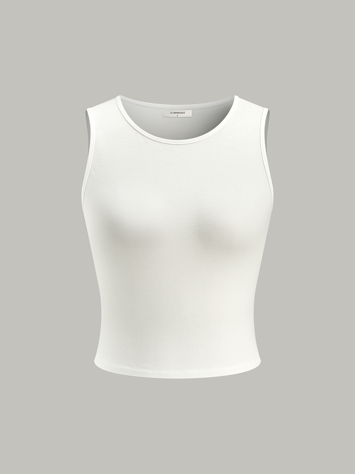 Sleeveless Top and Print Wrap Skirt Set