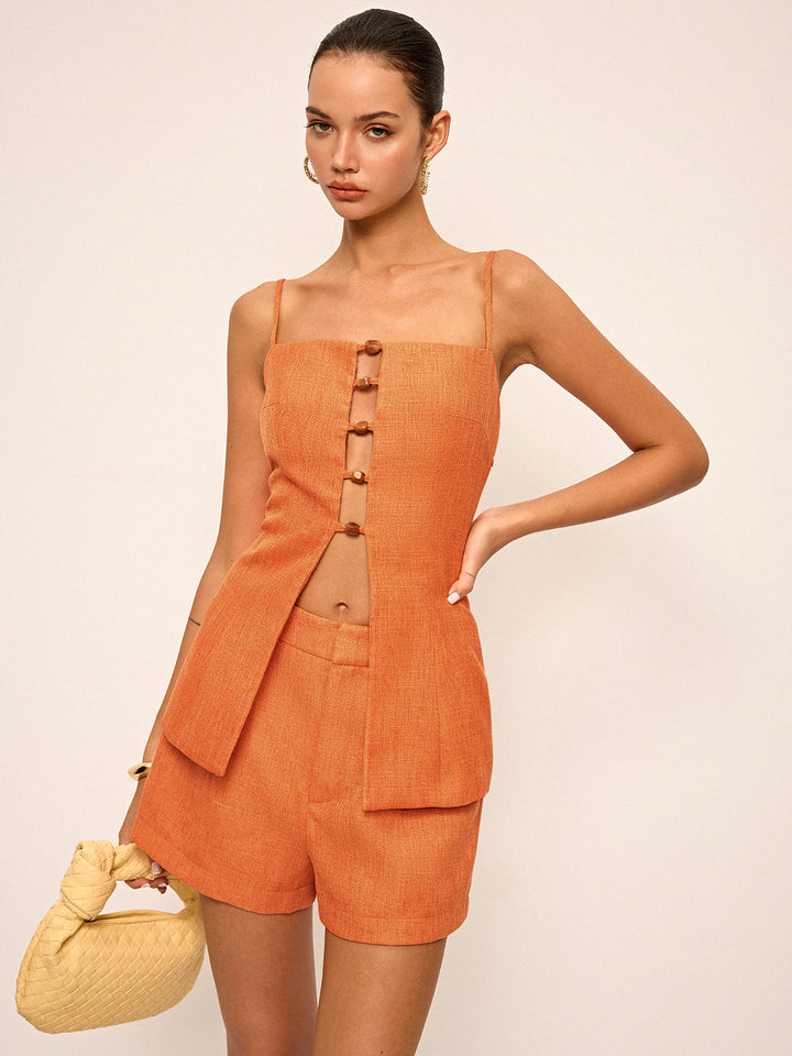 Cut-Out Cami Top and Shorts Set