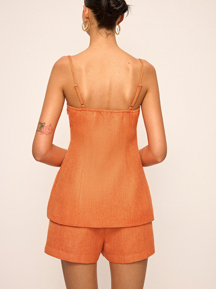 Cut-Out Cami Top and Shorts Set