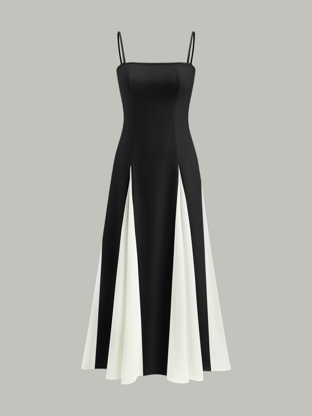 Color Block Strapless Maxi Dress