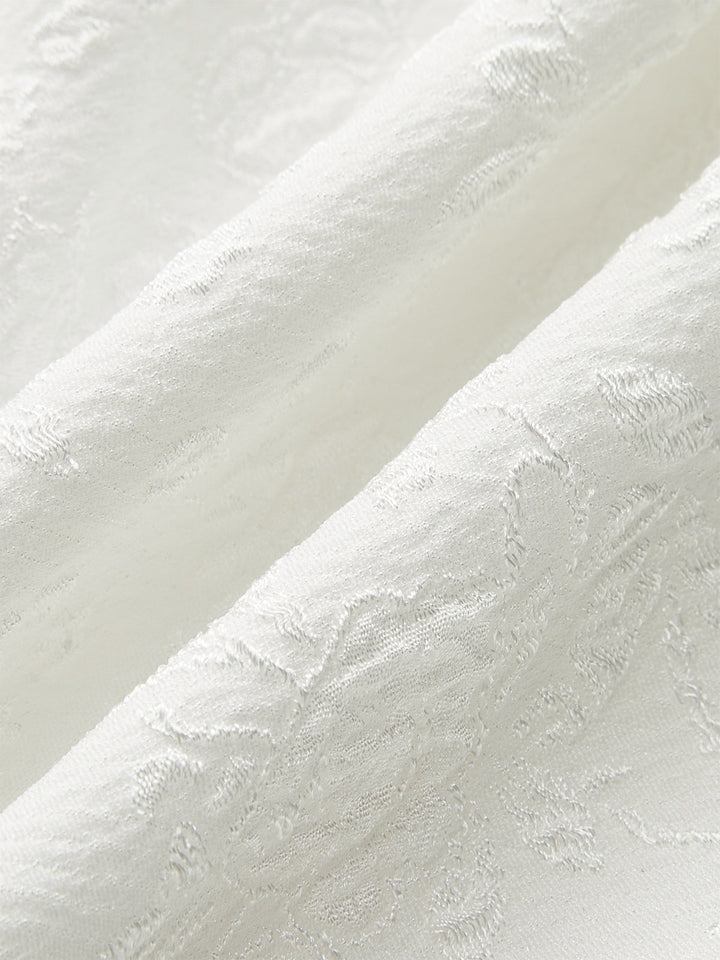 Textured Button Peplum Top