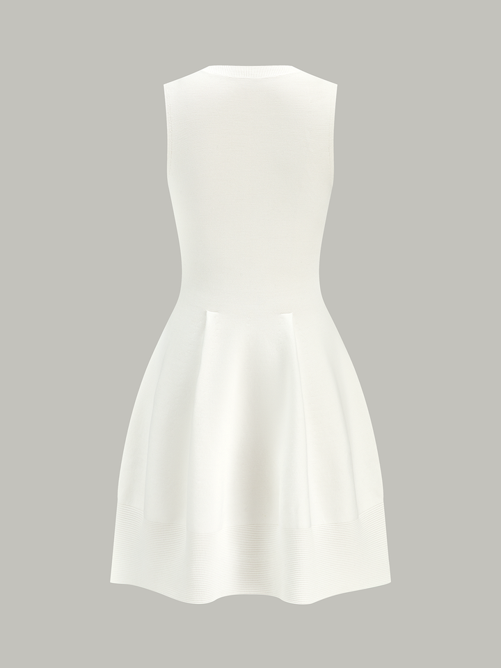 Sleeveless Knit Flare Dress