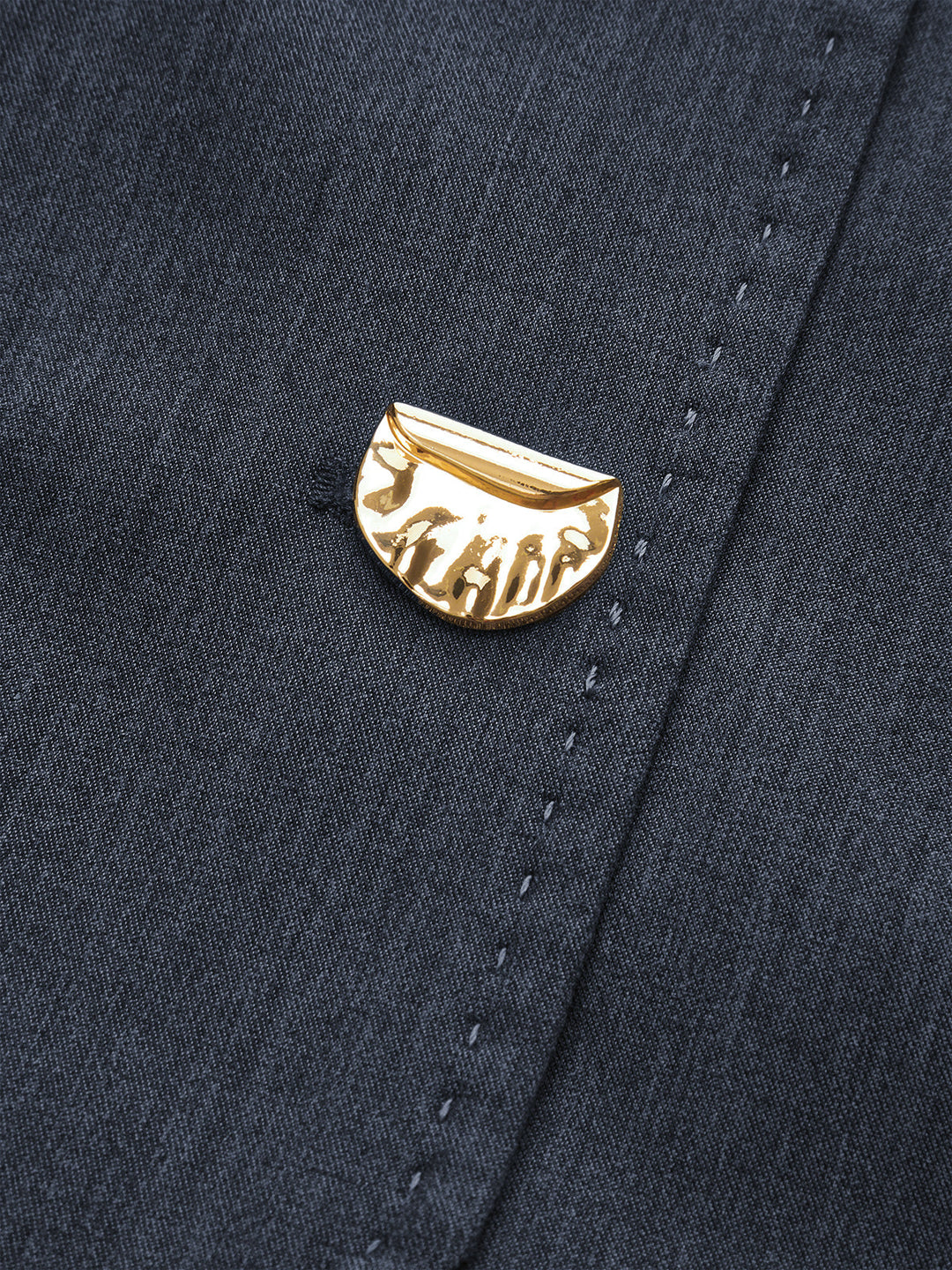 Metal Button V-Neck Vest