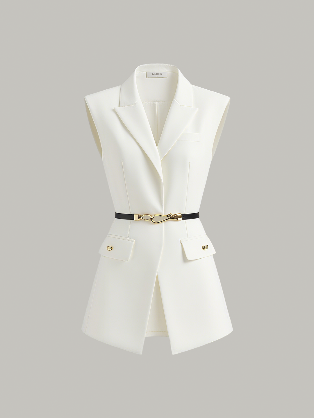 Belted Cap Sleeve Vest