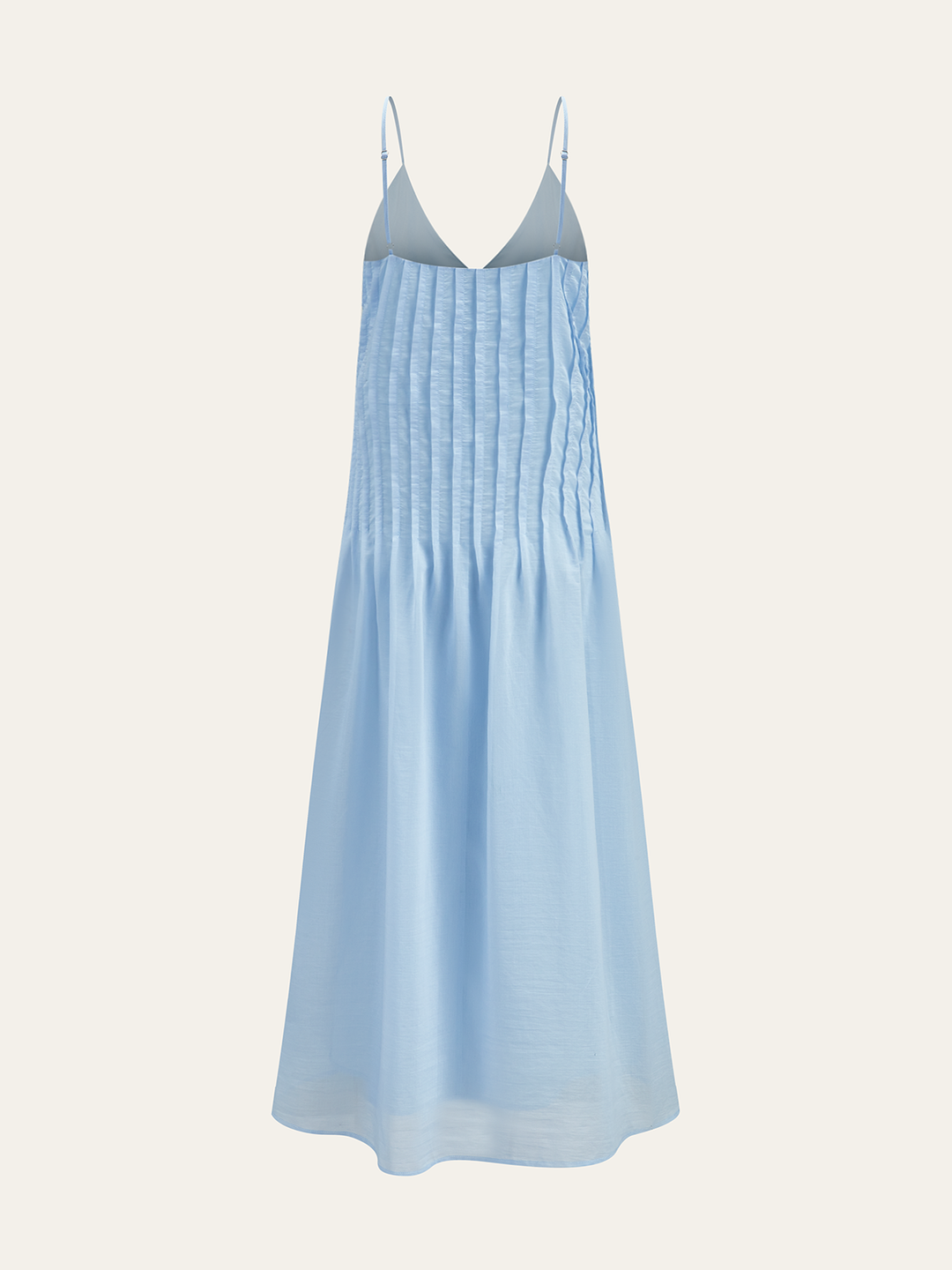 V-Neck Cami Pleated Maxi Dress