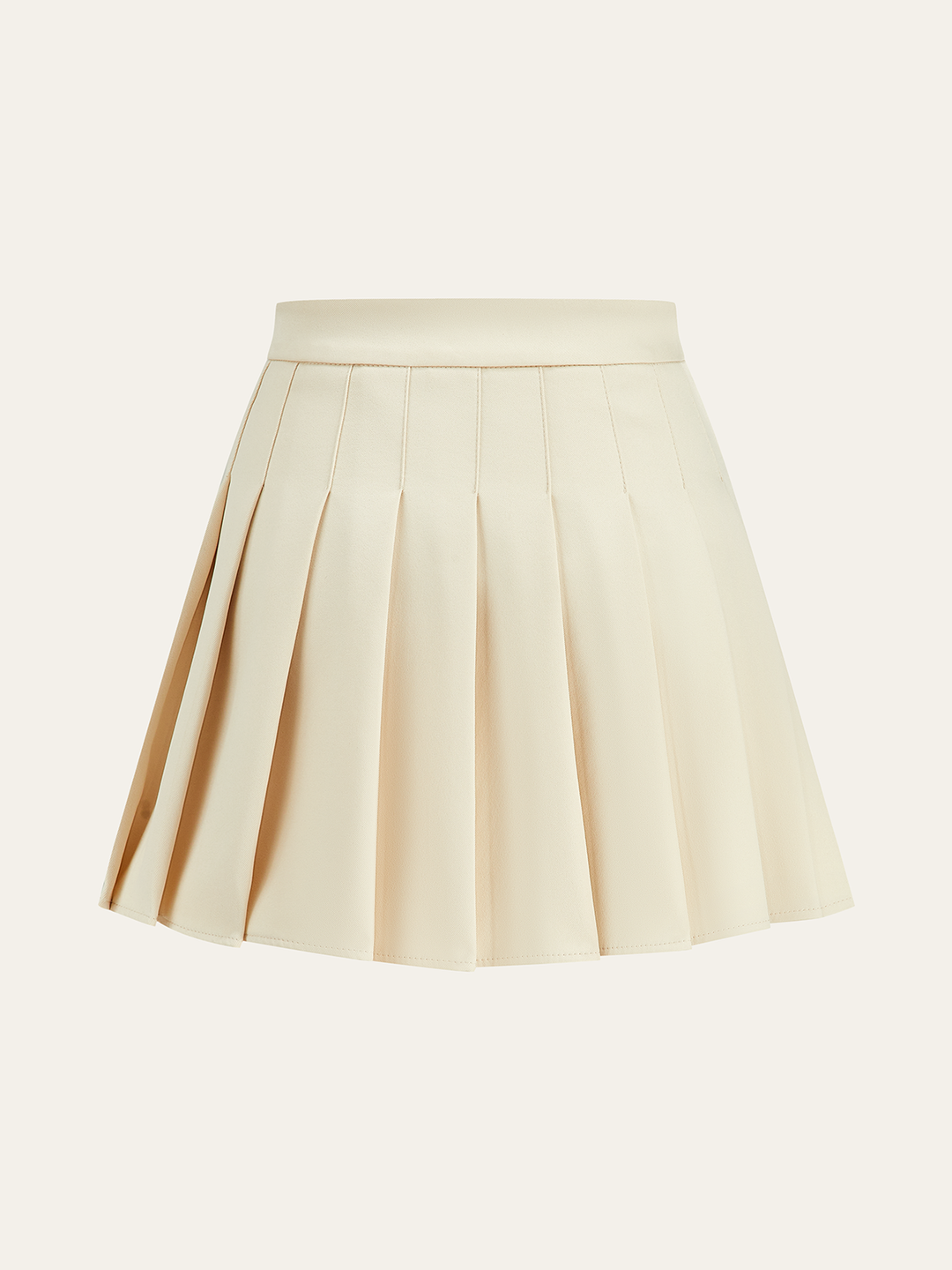 Metal Detail Pleated Mini Skirt