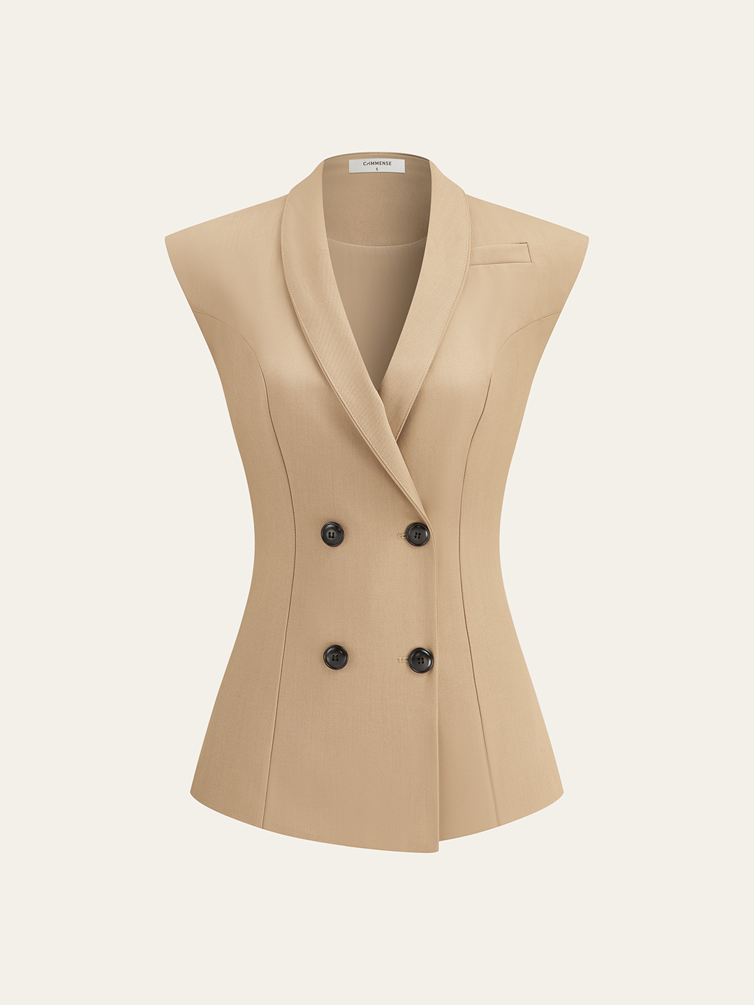 Double-Breasted Sleeveless Vest and Pants Set