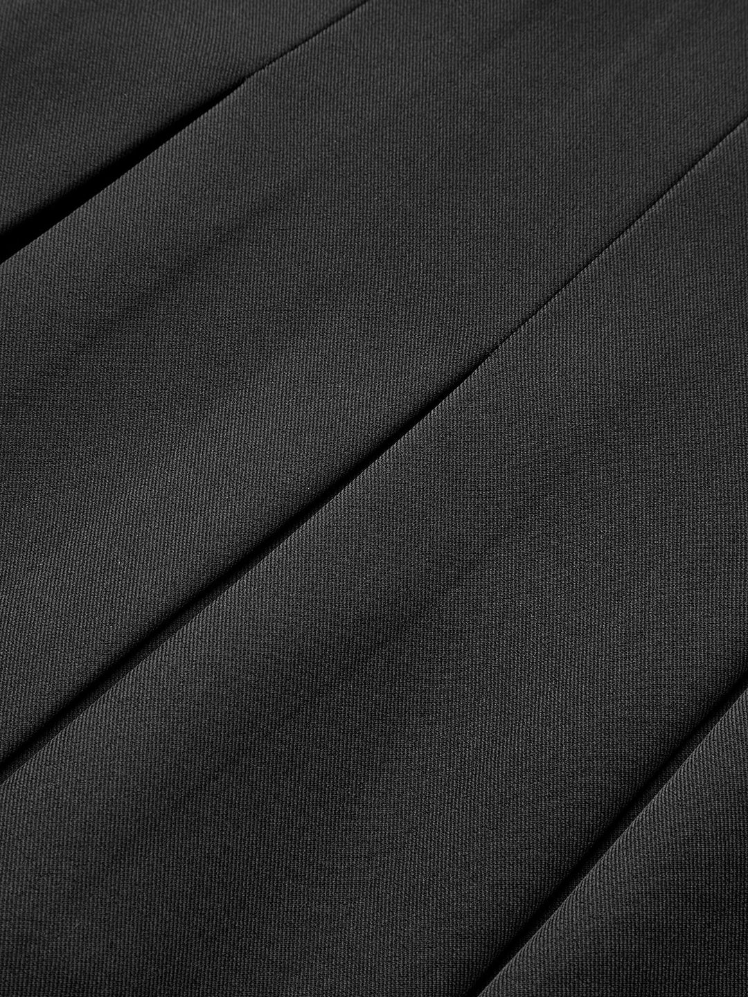 Pleated Mini Skirt with Decor Button