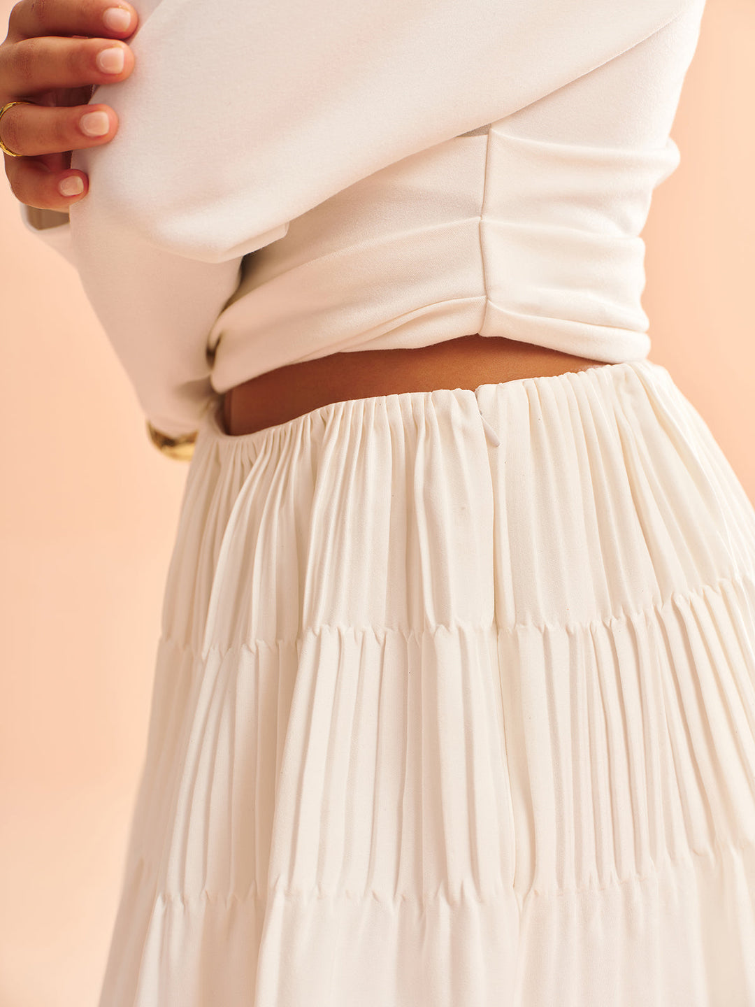 Asymmetric One-Shoulder Top and Ruffled Skirt Set