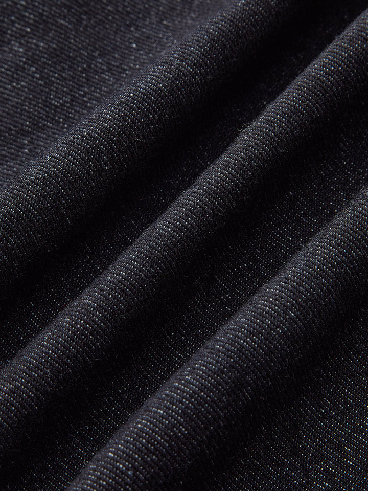 Metal Button Denim Fitted Jacket