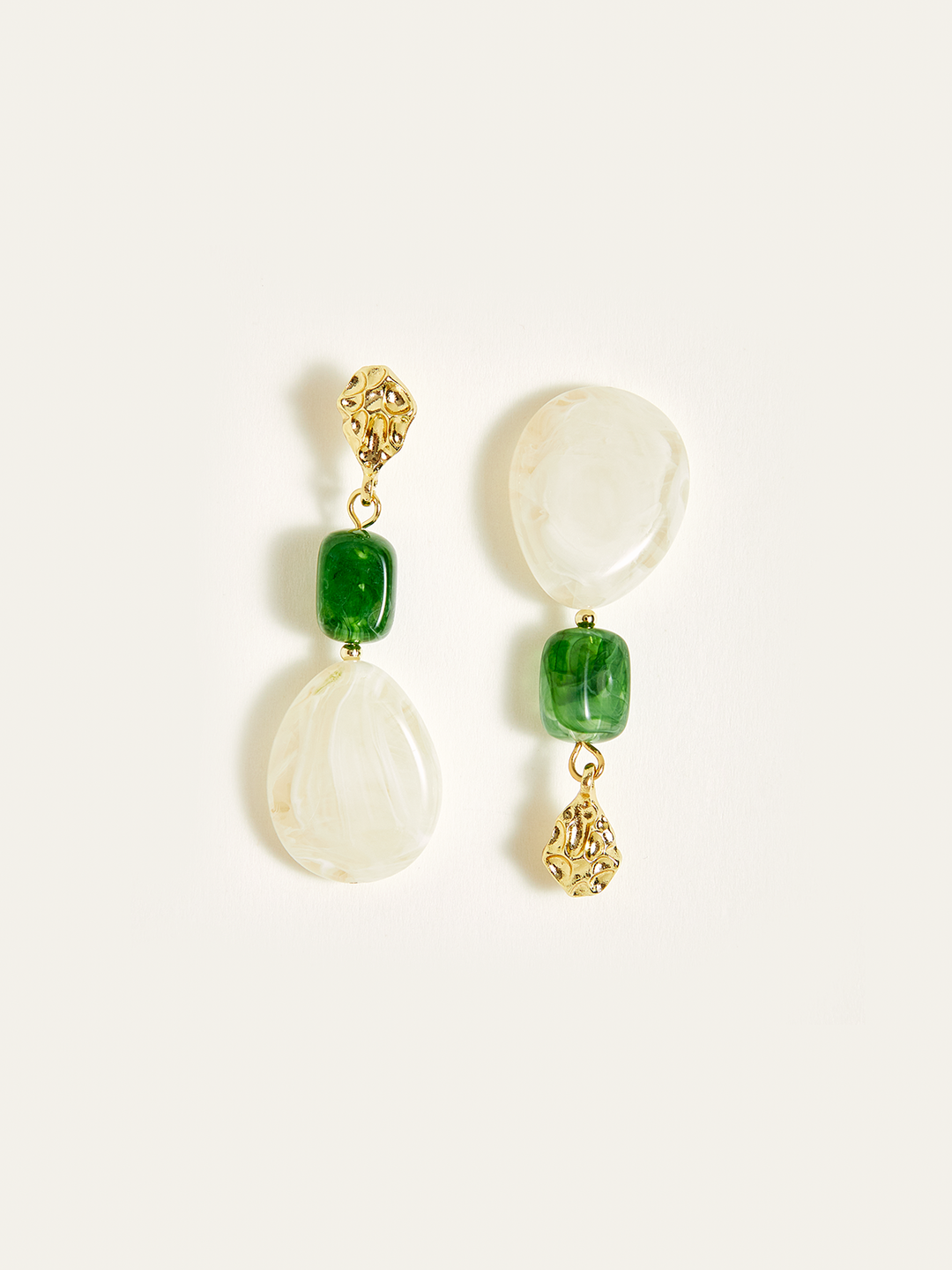 Irregular Resin Bead Drop Earrings