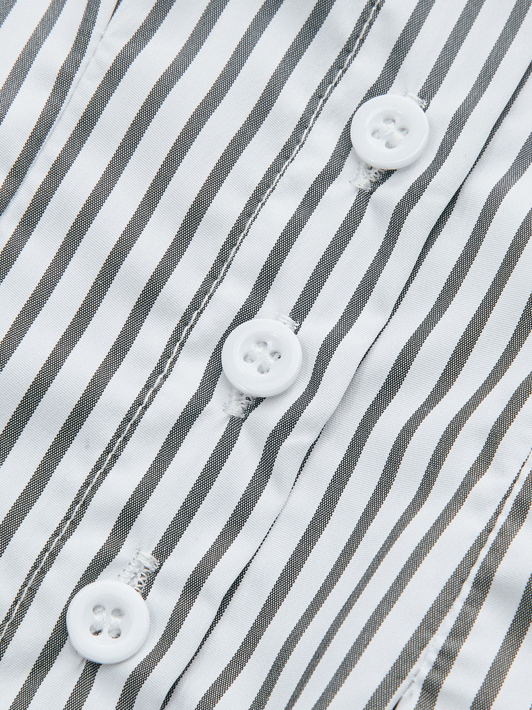 Cinched Waist Striped Button Shirt