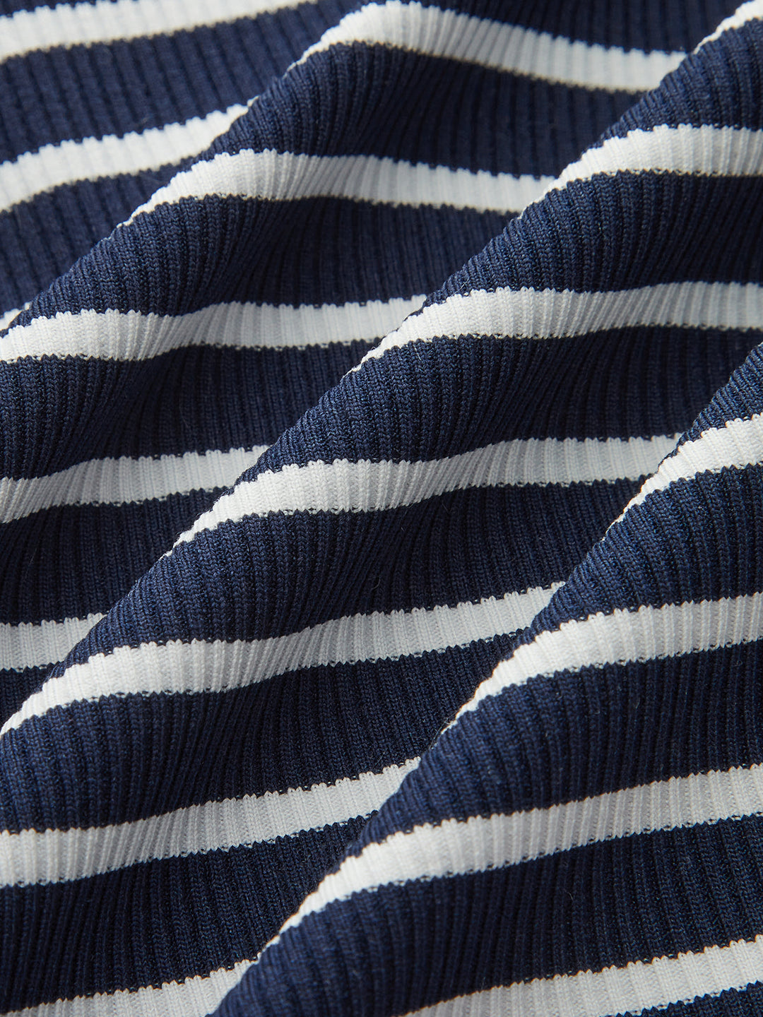 2 in 1 Striped Ribbed Paneled Long-Sleeve Blouse