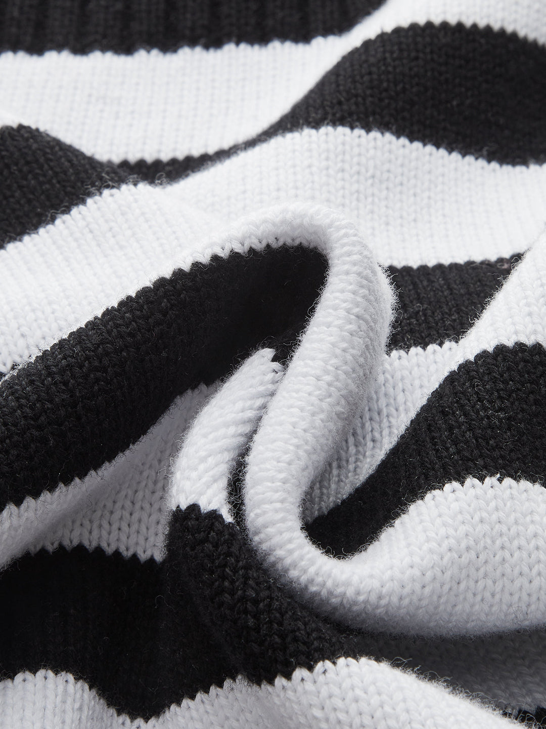 Striped Asymmetric Mock Neck Sweater Vest