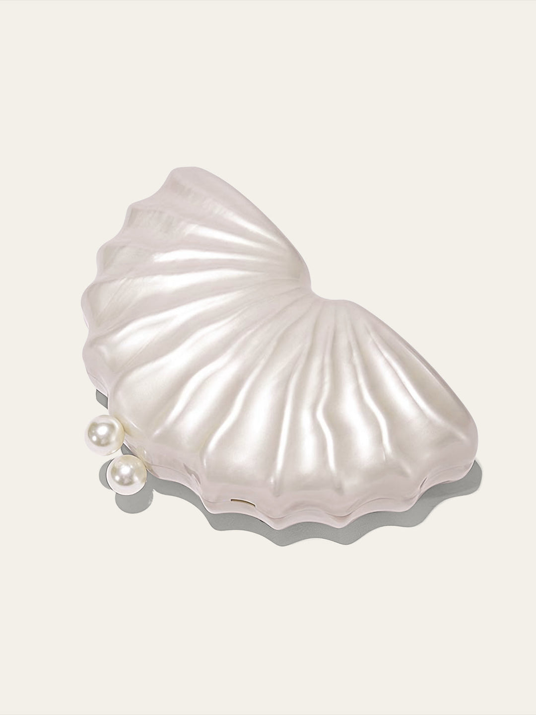 Acrylic Shell Bag with Gold Chain Strap
