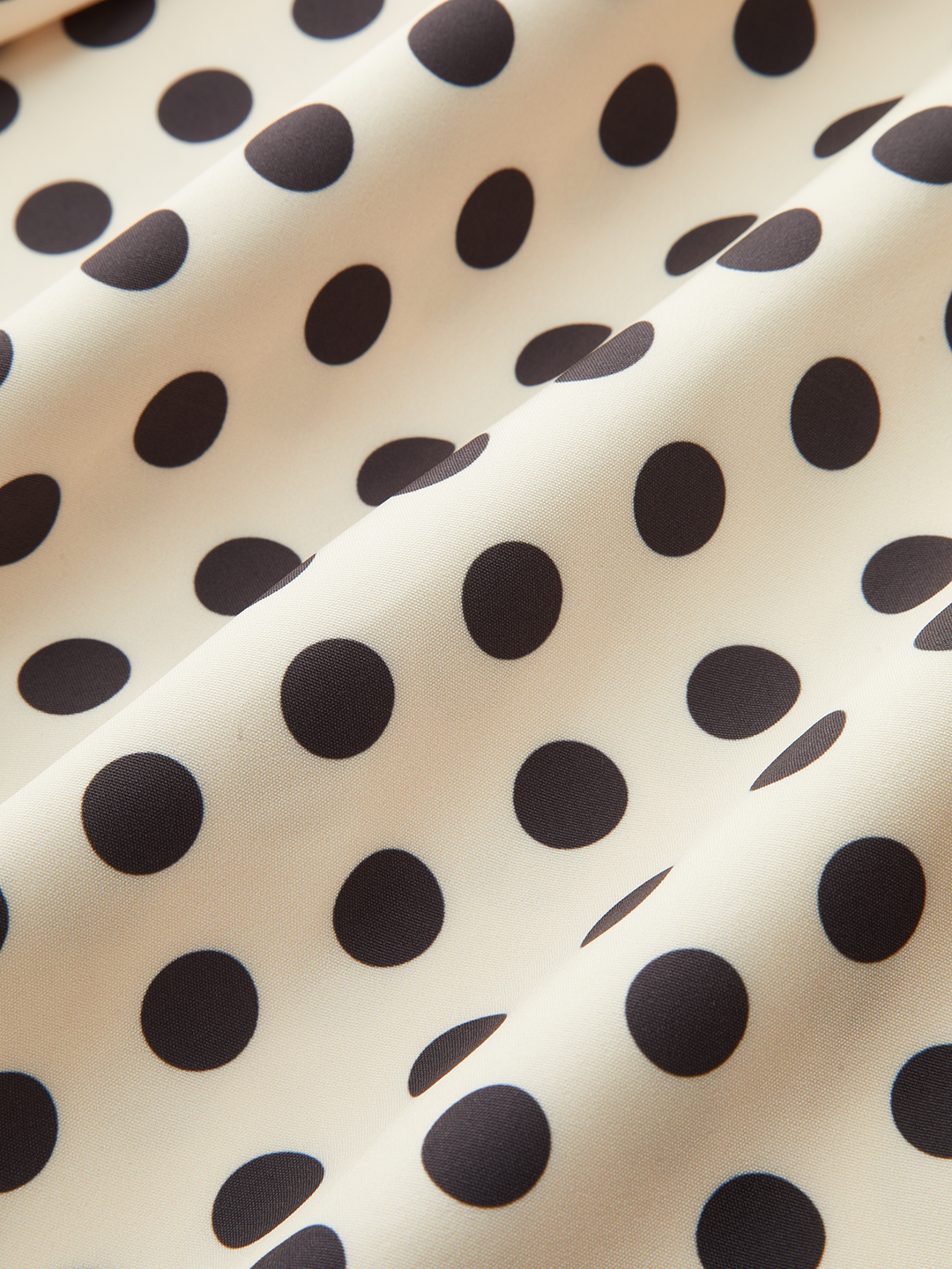 Polka Dot Smocked Waist Midi Skirt