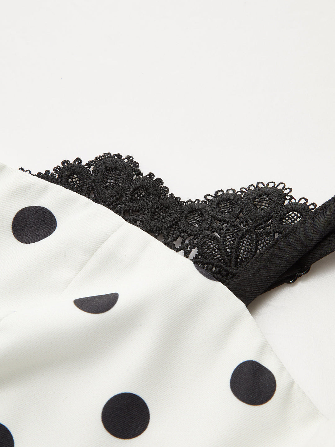 Lace Trim Polka Dot Cami Dress