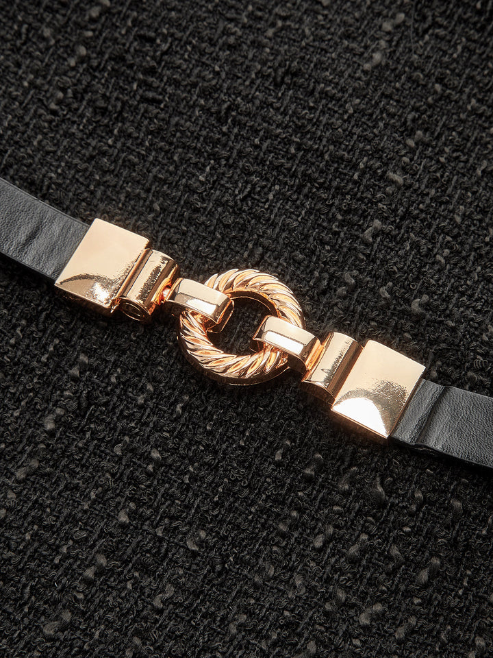 Tweed Sleeveless Pleated Mini Dress with Belt