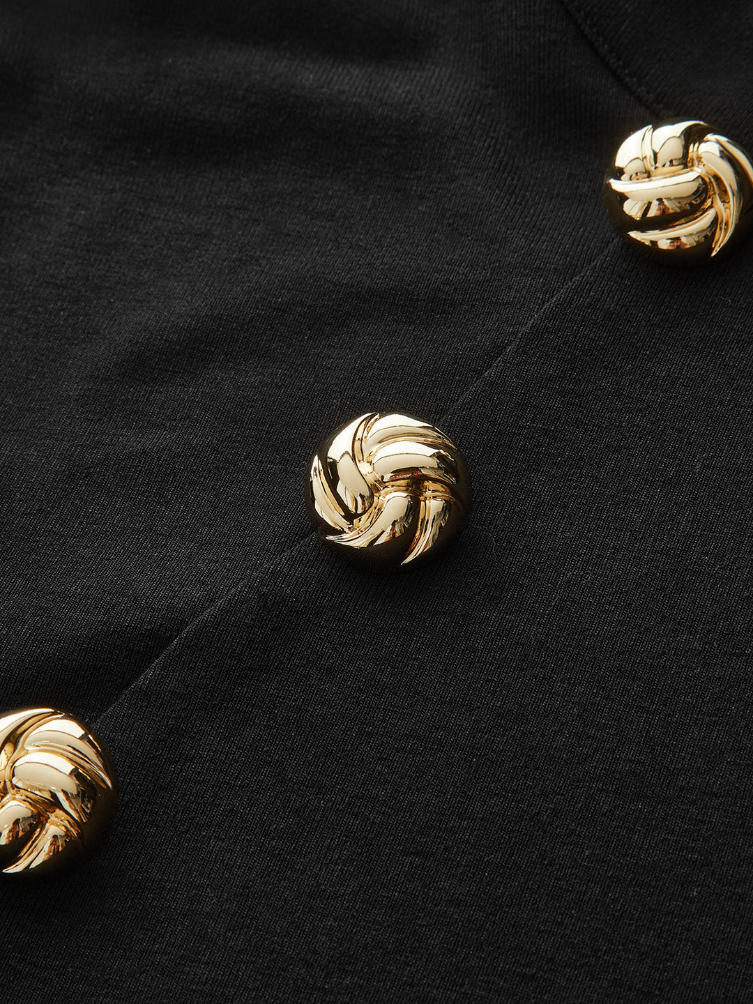 Metal Detail Mock Neck Long Sleeve T-Shirt