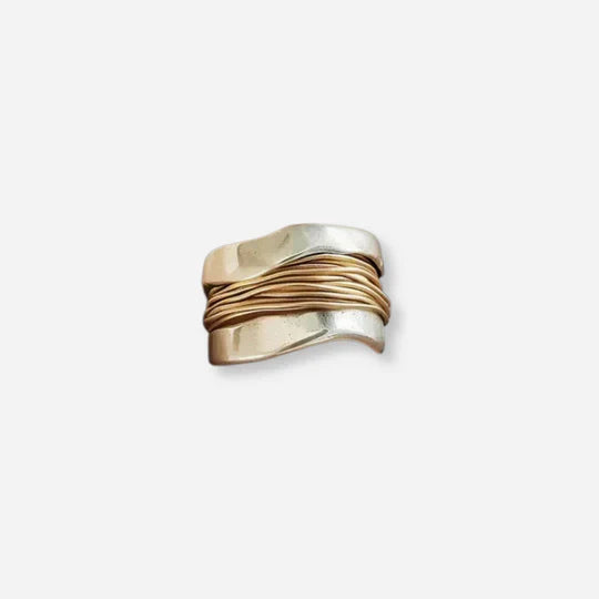 Silver Gold Thread Ring