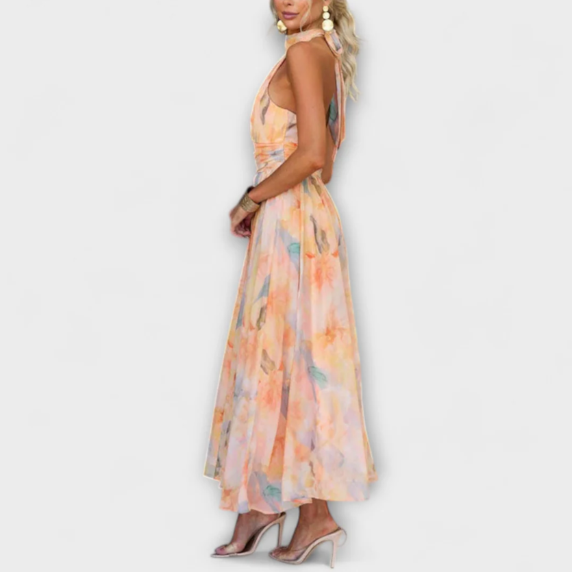 Hailey | Watercolor Maxi Dress