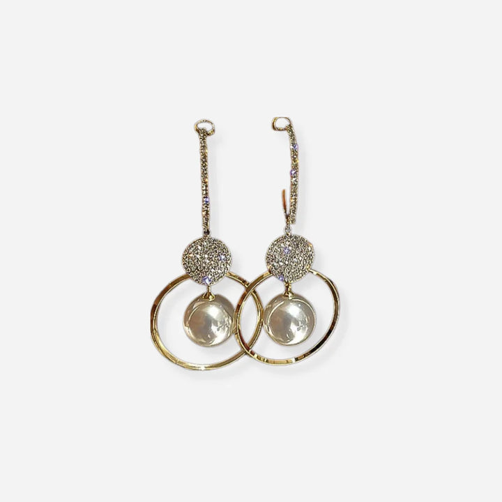 Zerra Luxe Earrings with Cultured Pearls and Zirconia