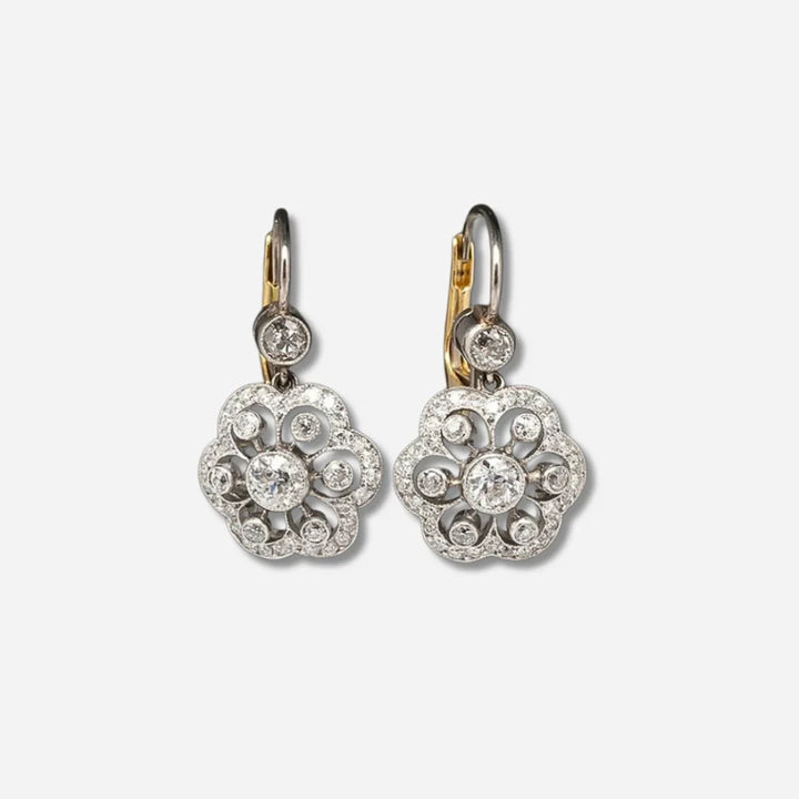 Vintage Crystal Mandala Earrings
