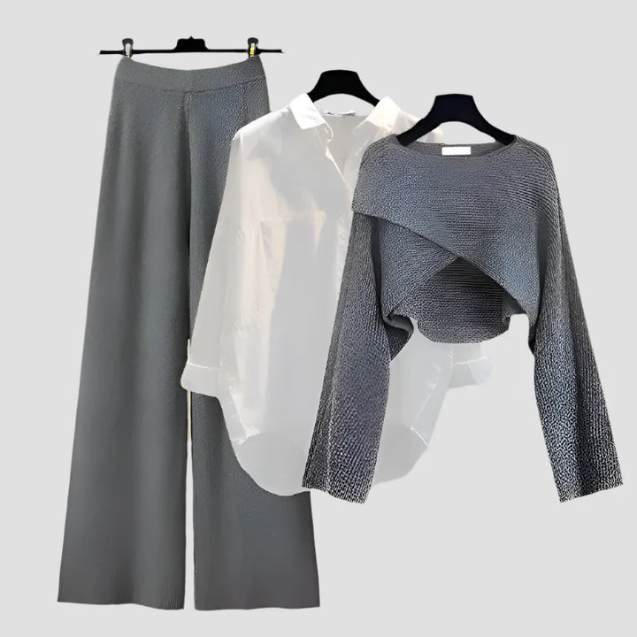 Three-Piece Knitted Sweater Set