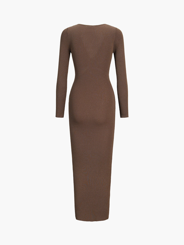 Bow Tie Cutout Sweater Dress