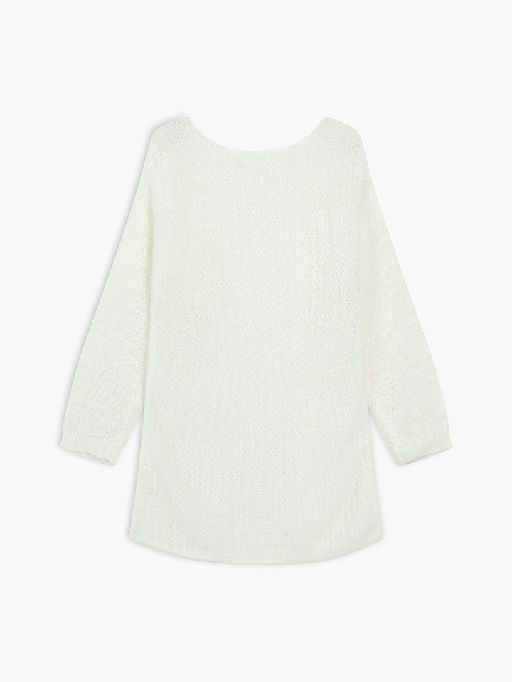 Sheer Open Knit Oversized Sweater