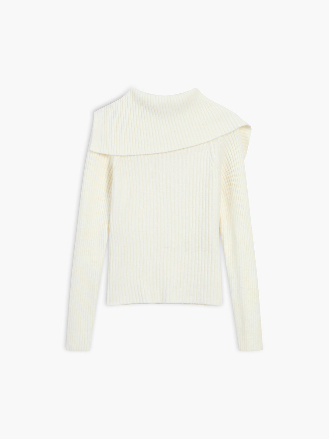 Vanilla Asymmetric Collar Sweater