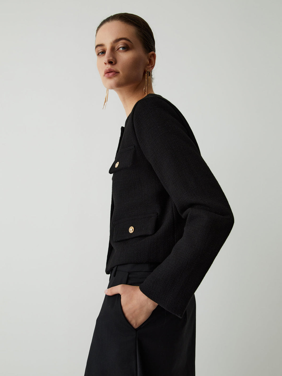 Vintage Button Tweed Jacket