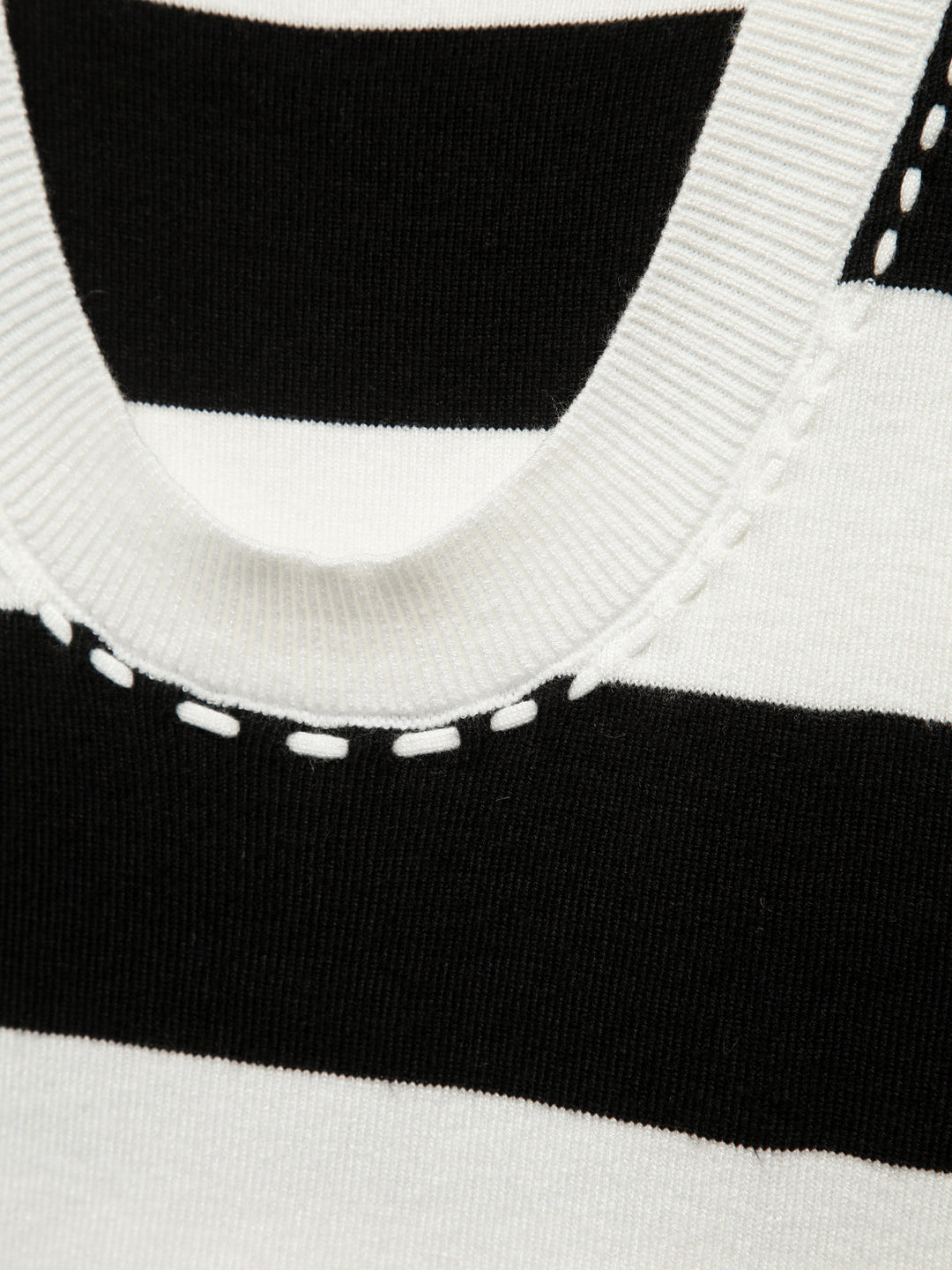Contrast Stitch Stripe Tank Top
