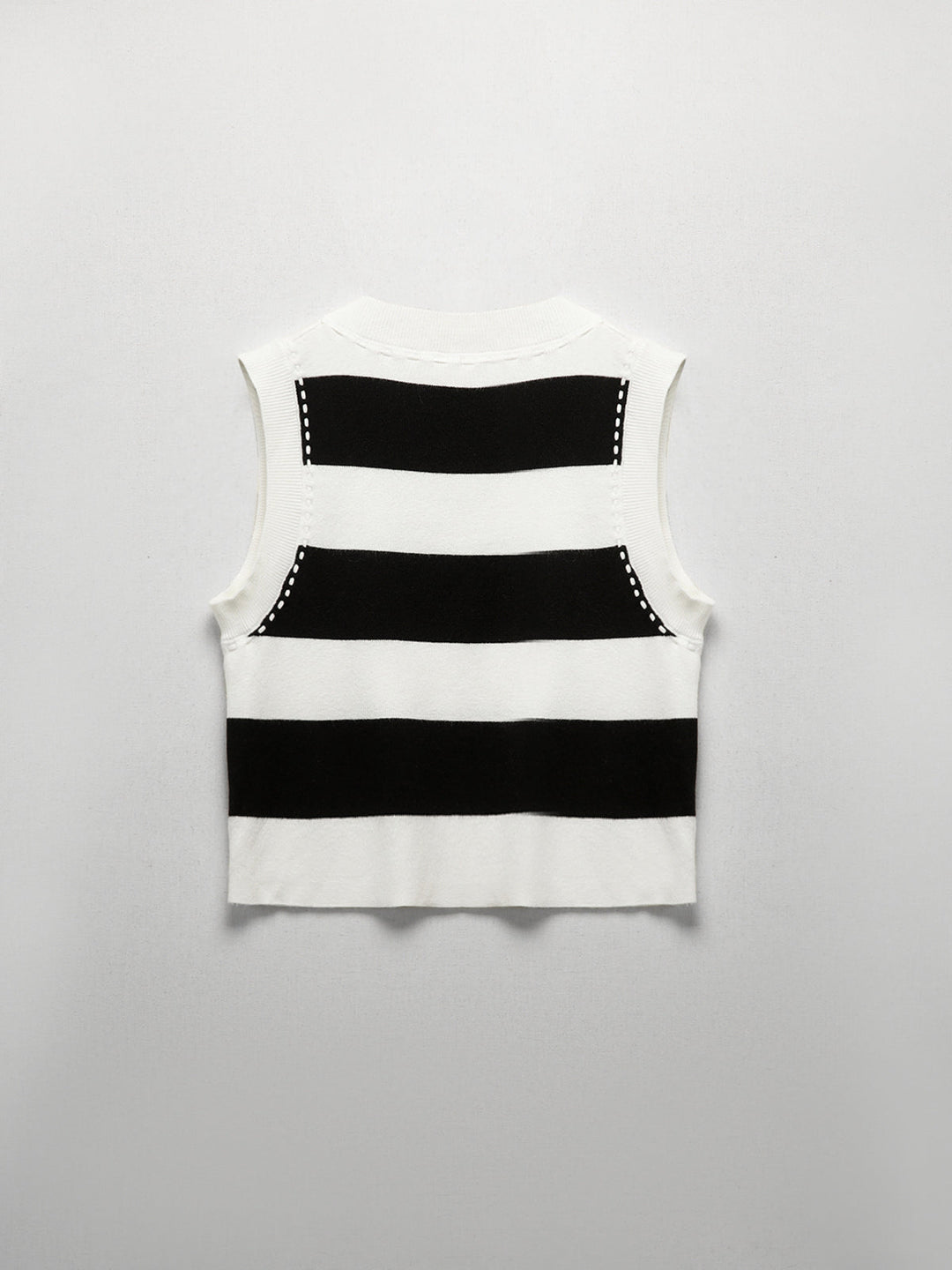 Contrast Stitch Stripe Tank Top