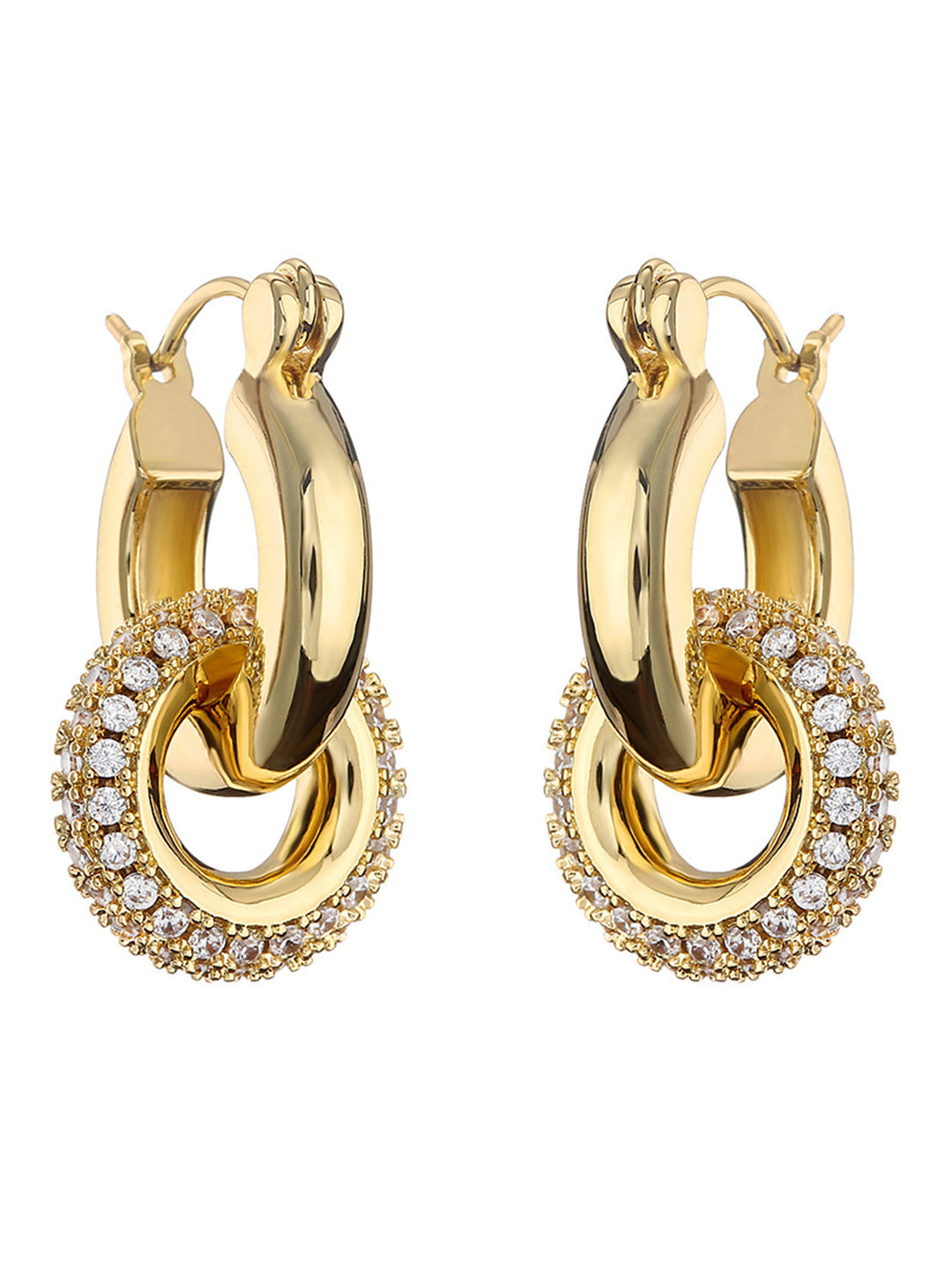 Polished Double Hoop Earrings