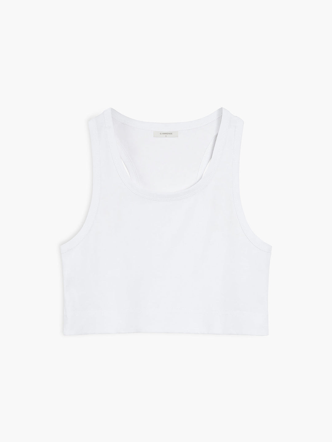 Cotton Blends Cropped Strappy Top
