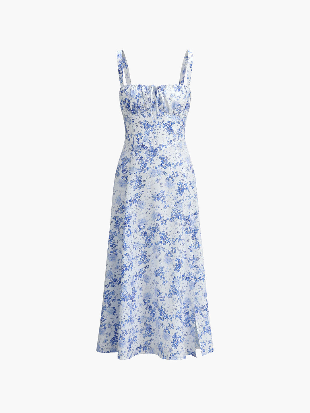 Floral Print Tie-Detail Cami Midi Dress