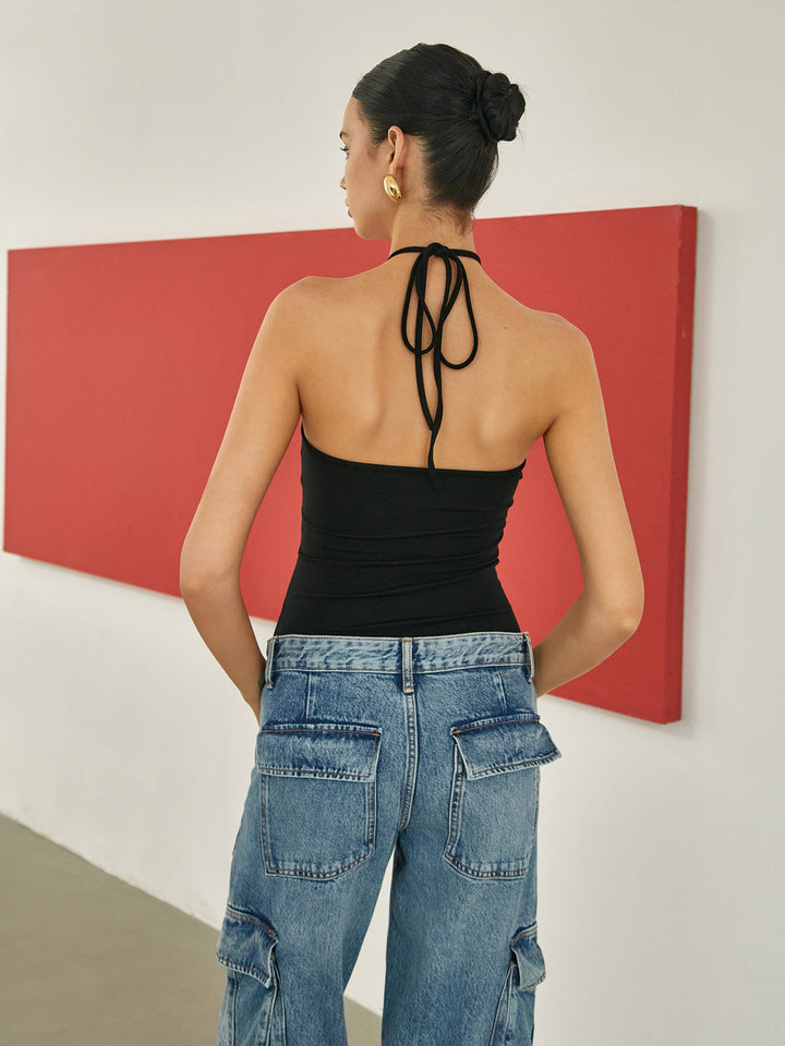 Solid Halter Tank Top