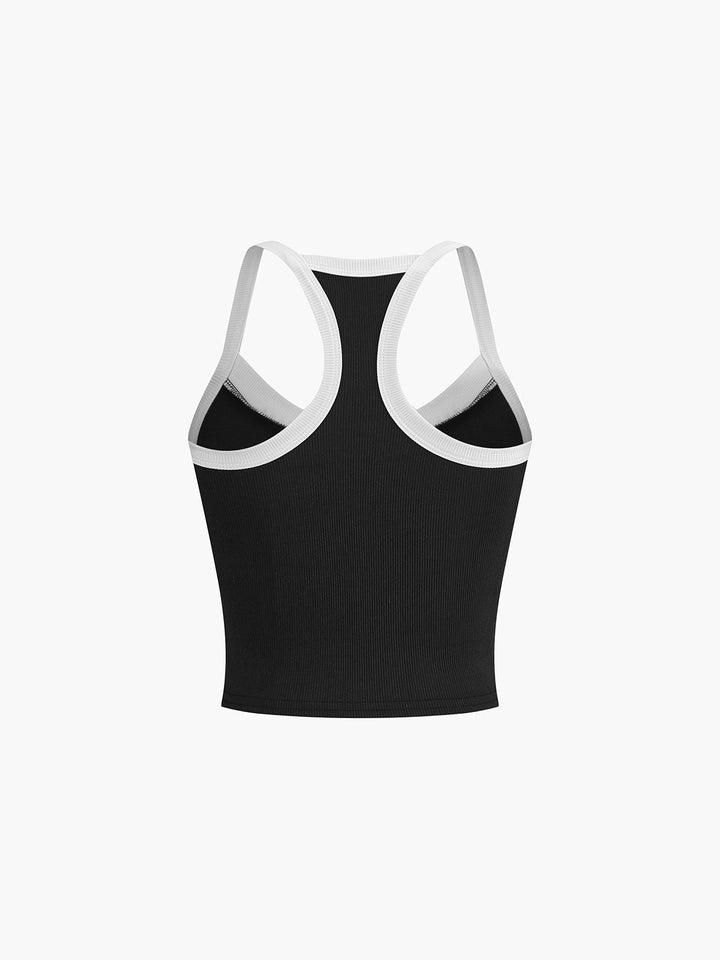 Sweetheart Neck Contrast Cami Top