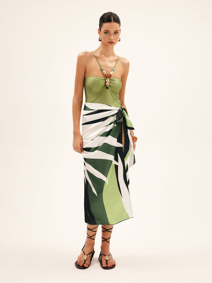 Tropical Rain Forest Print Cover Up
