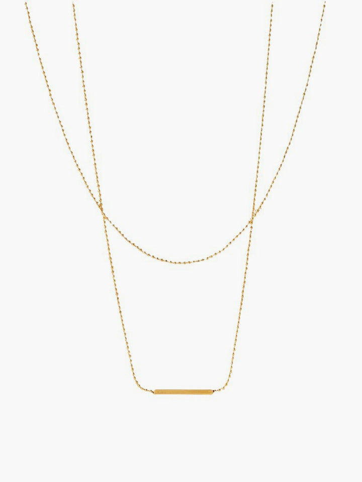 Double Layer Golden Drop Necklace