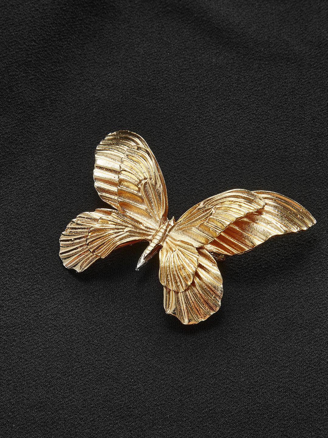 Asymmetrical Metal-Butterfly One Shoulder Top