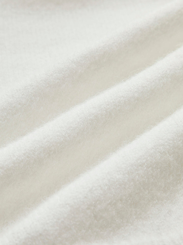 Contrast Trim Bow Decor Knit Outwear
