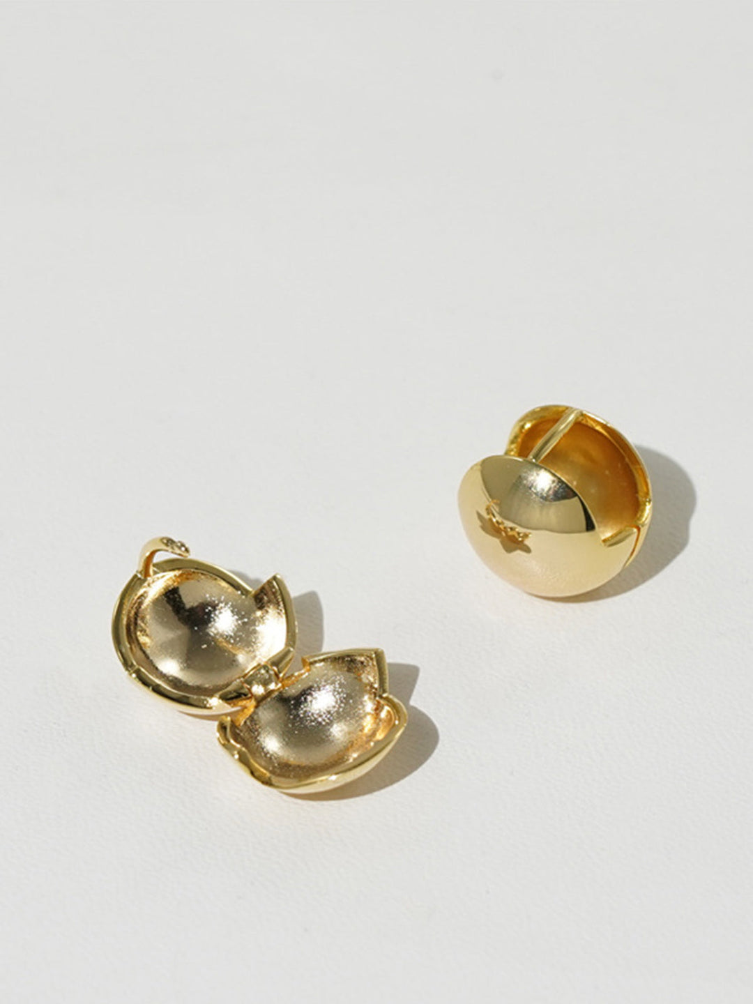 Golden Ball-Shape Stud Earrings