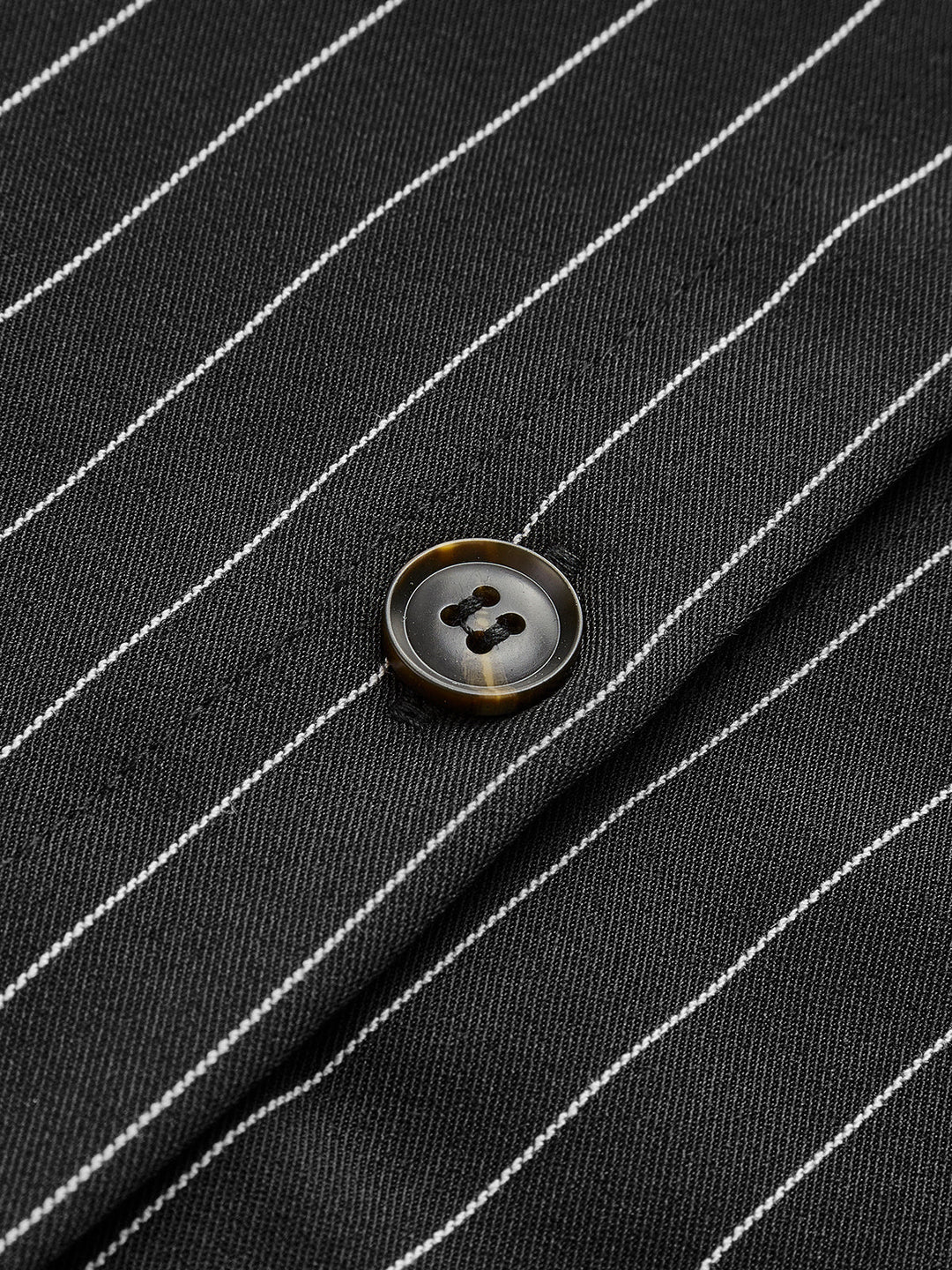 Pinstripe Crop Polo Shirt