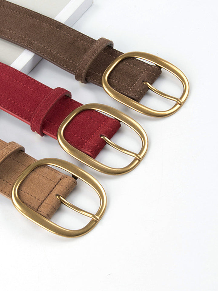 Matte Golden Buckle Belt