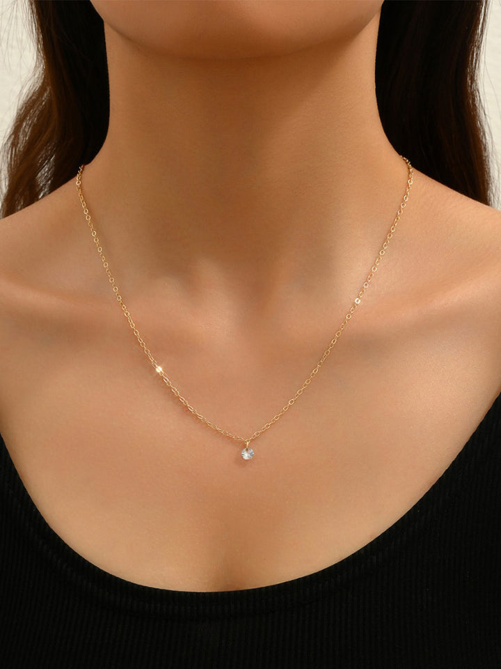 Rhinestone Stacking Tassel Necklace