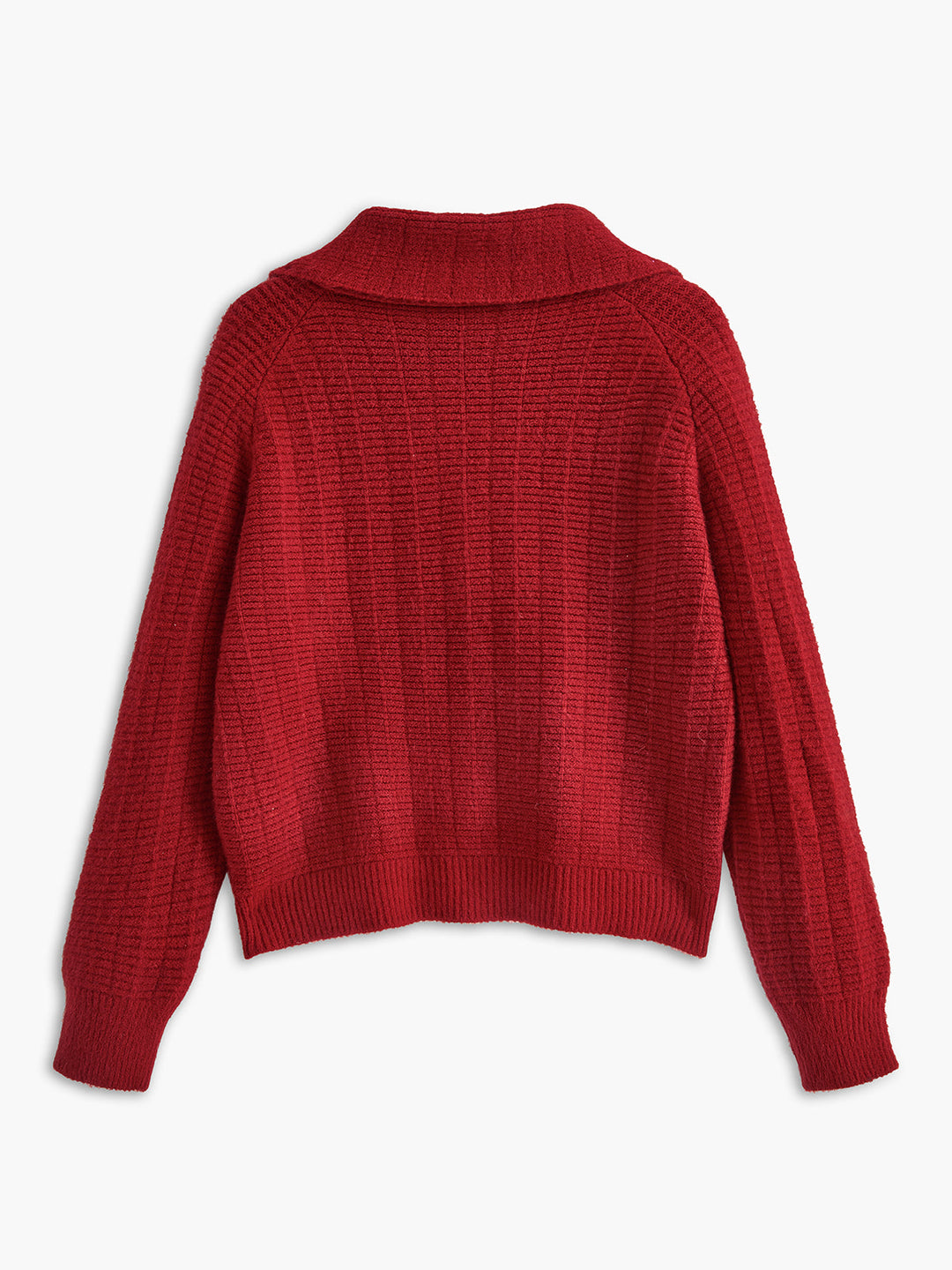 Plain Breasted Lapel Cardigan