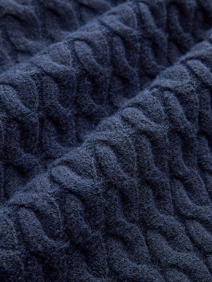 Contrast Binding Button Knit Top